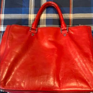 MICHAEL KORS RED PATENT LEATHER HANDBAG